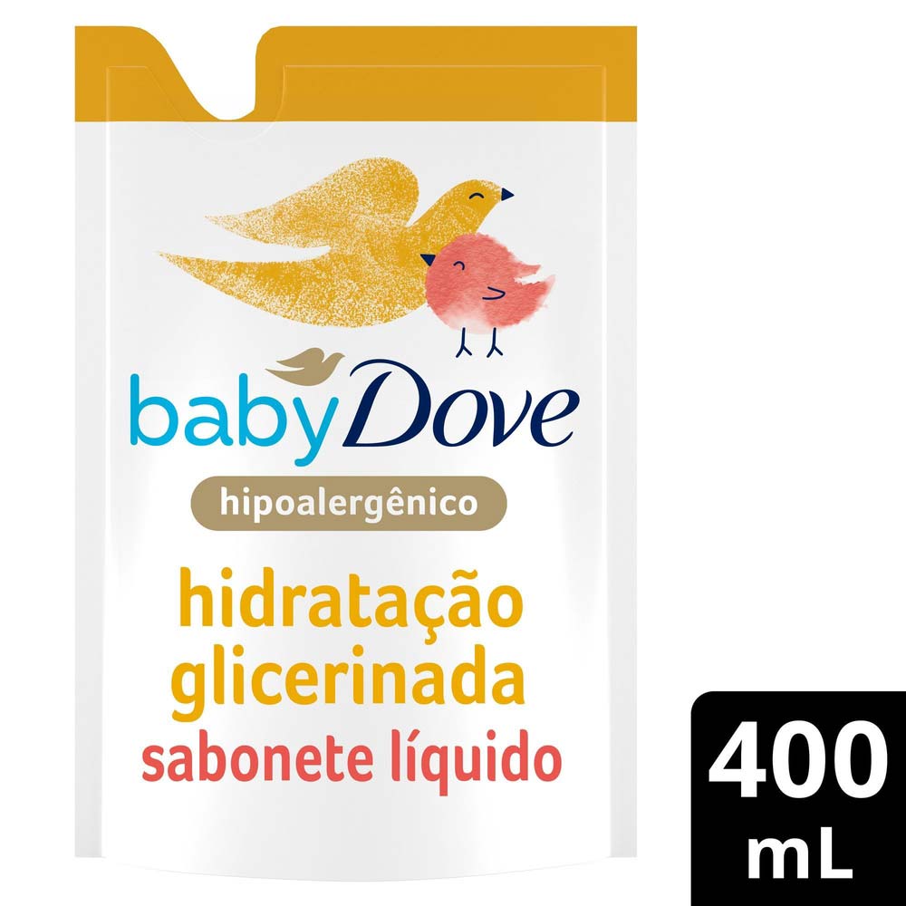 Sabonete Liquido Hidratação Glicerinada da Cabeça aos Pés Dove Baby Refil 400ml