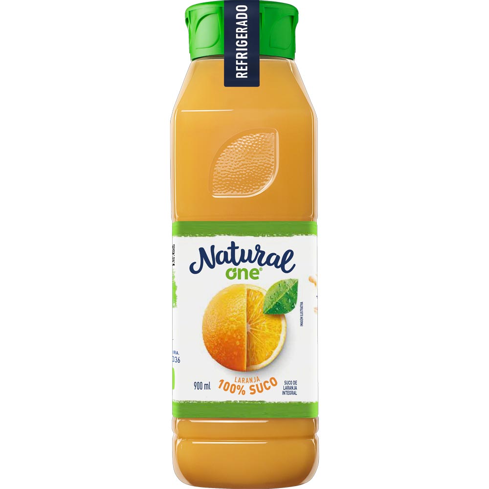 Suco Integral de Laranja Refrigerado Natural One 900ml | Tenda Atacado
