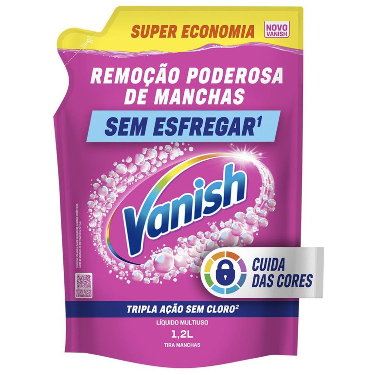 Tira Manchas Vanish Líquido Multiuso para roupas coloridas embalagem econômica 1,2L
