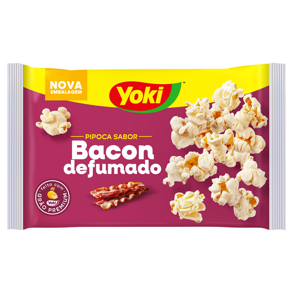 Pipoca para Micro-Ondas Bacon Yoki Pacote 100g