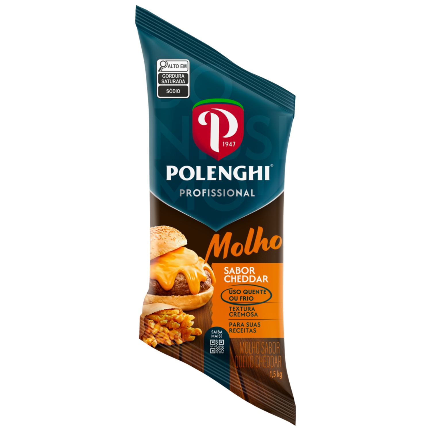 Queijo Polenghi Processado Cheddar em Bisnaga 1,5kg