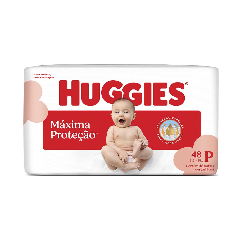 Fralda Huggies Max Proteçao P 48UN