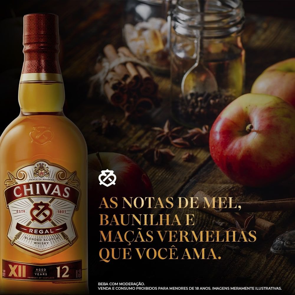 Whisky Chivas Regal 12 anos Escocês 1L | Tenda Atacado