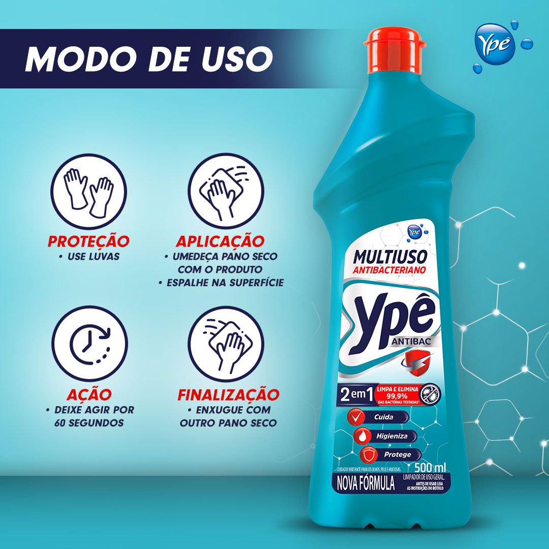 Limpador Multiuso Ypê Antibac 500ml | Tenda Atacado