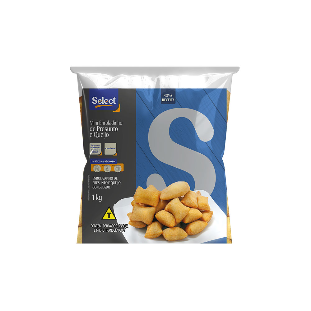 Mini Enroladinho de Presunto e Queijo Select 1kg