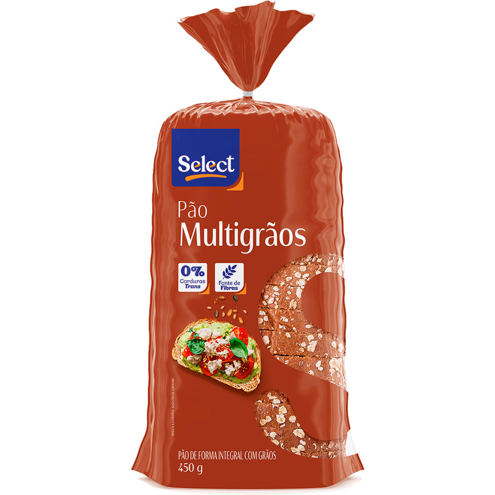 Pão de Forma Multigrãos Select 450g