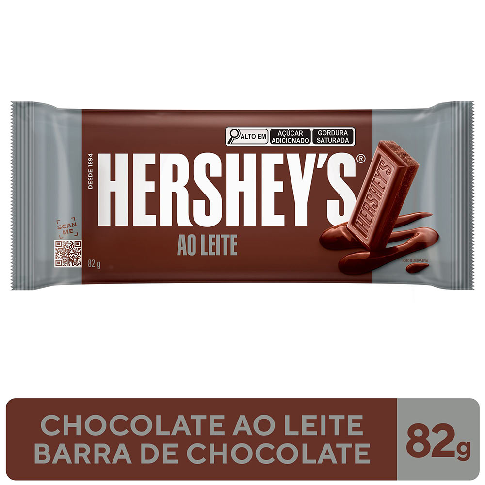 Chocolate ao leite Hersheys 82g | Tenda Atacado