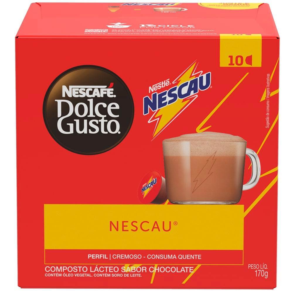 Cápsula Nescau Dolce Gusto Nescafé 17g 10 Unidades | Tenda Atacado