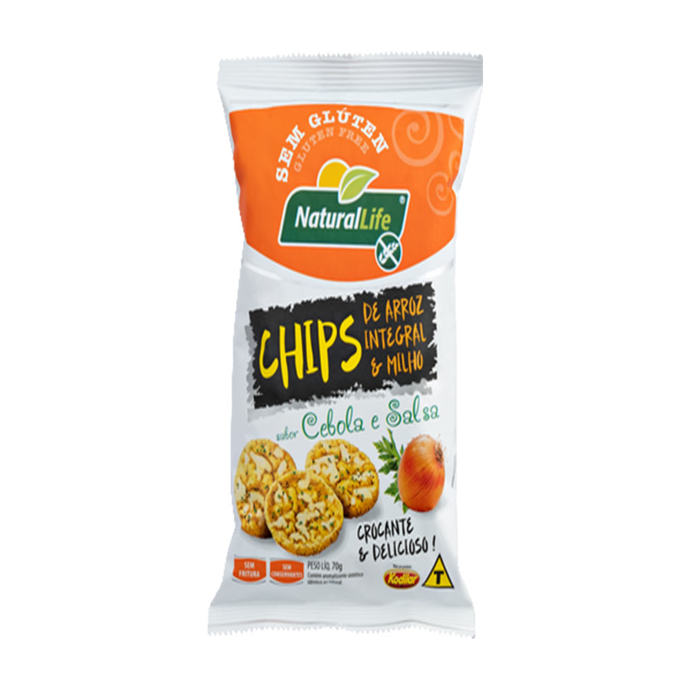Batata Chips Crocante Cebola e Salsa sem Glúten Natural Life Kodilar 70g