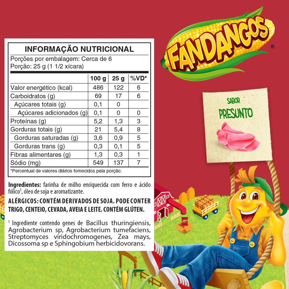 Salgadinho Presunto Elma Chips Fandangos 160G | Tenda Atacado