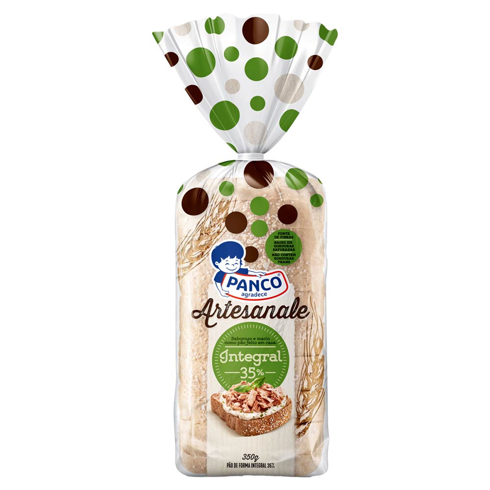 Pão de Forma Integral Artesanale Panco 350g