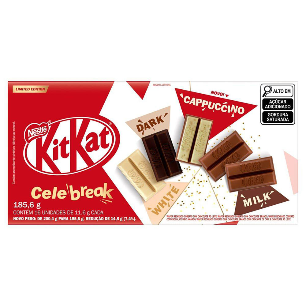 Chocolate Kitkat Celebreak Caixa 185,6g 16 Unidades | Tenda Atacado