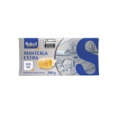 Manteiga Tablet Extra Sem Sal Select 200g