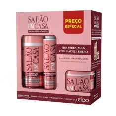 Kit Shampoo 450ml + Spray 120ml + Máscara 270g Hidratação Intensiva Eico