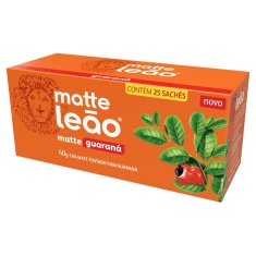 Chá Mate Tostado Guaraná Matte Leão Caixa 40g 25 Unidades