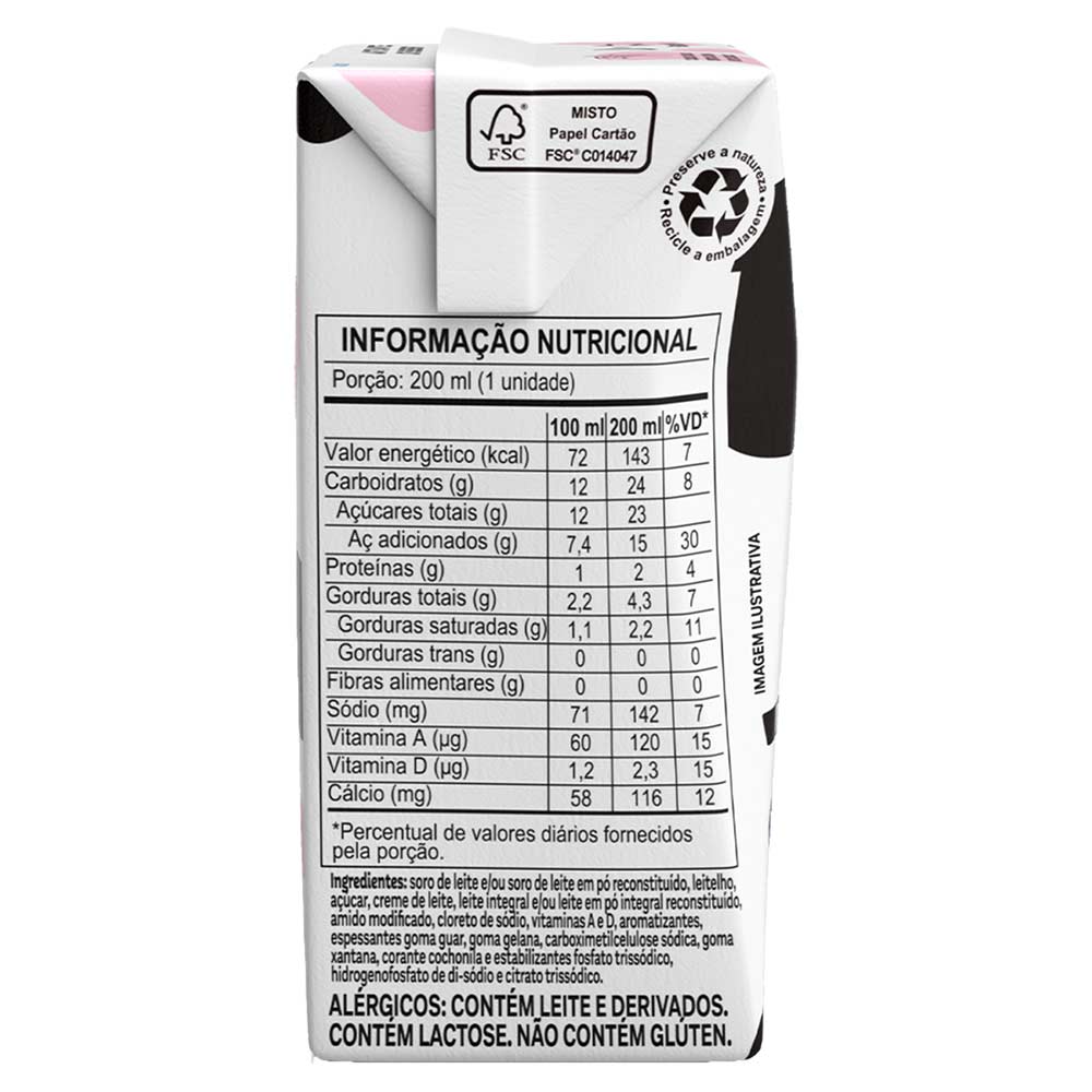 Bebida Láctea UHT Milky Moo Chicletin Pirakids Piracanjuba 200ml