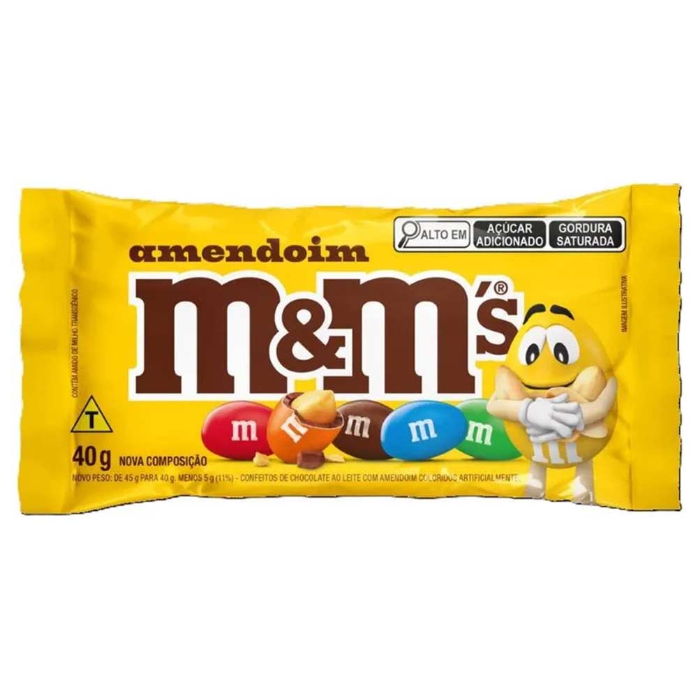 Chocolate M&M's Amendoim 18 Unidades de 40g | Tenda Atacado