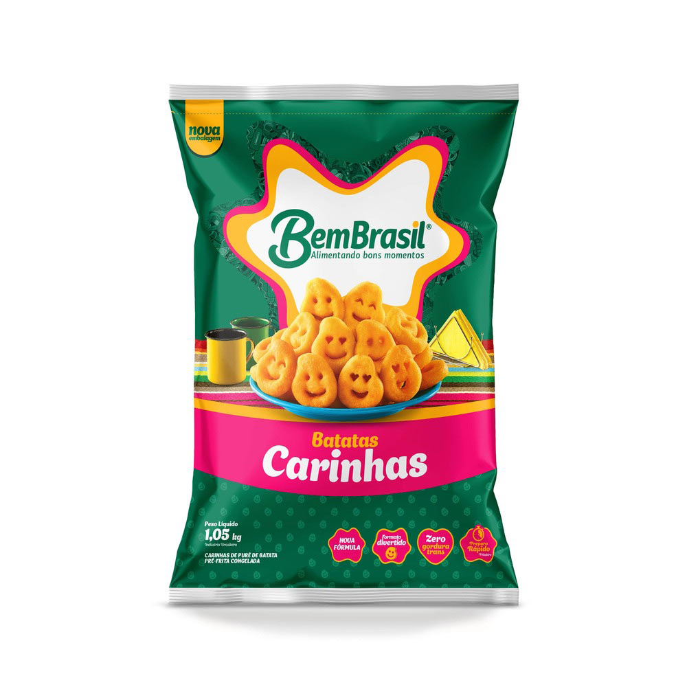 Batata Congelada Carinhas Bem Brasil 1,05kg