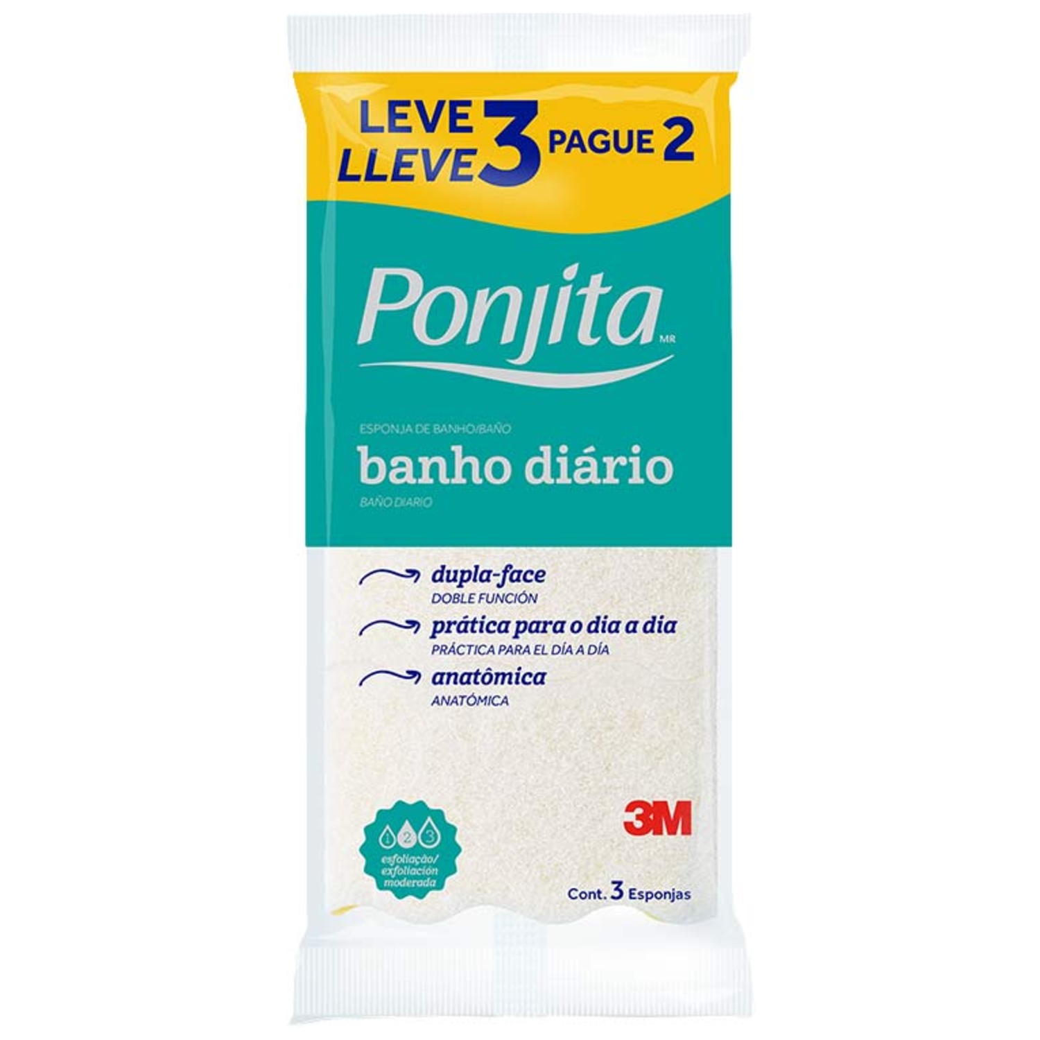 Esponja Para Banho Ponjita Leve 3 Pague 2