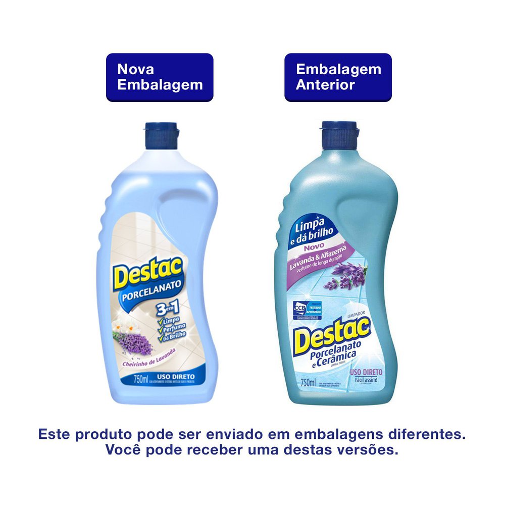 Destac Limpa Piso Destac para Pisos Porcelanato Cerâmica Lavanda e Alf | Tenda ...