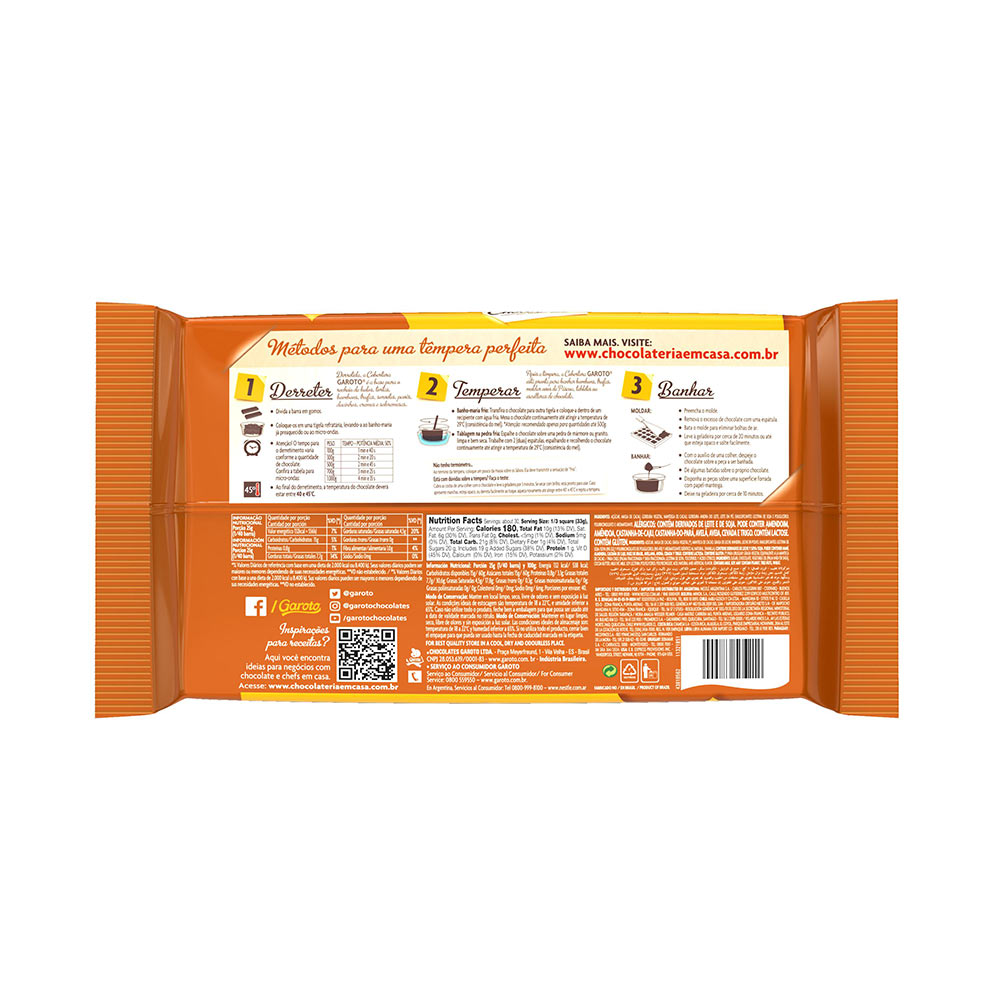 Chocolate para Cobertura Garoto Blend 1kg Tenda Atacado