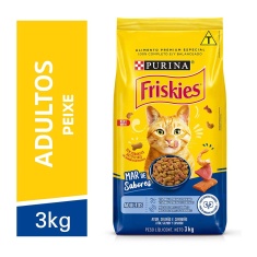 Ração Friskies Gatos Adultos Peixes Mar de Sabores 3kg