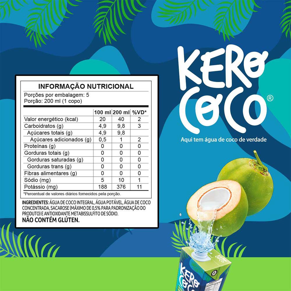 Água de Coco Kero Coco 1L | Tenda Atacado