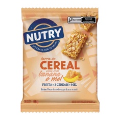 Barra de Cereal Aveia com Banana e Mel Nutry 22g 3 Unidades