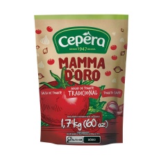 Molho de Tomate Tradicional Cepêra Mamma d'Oro Sachê 1,7kg