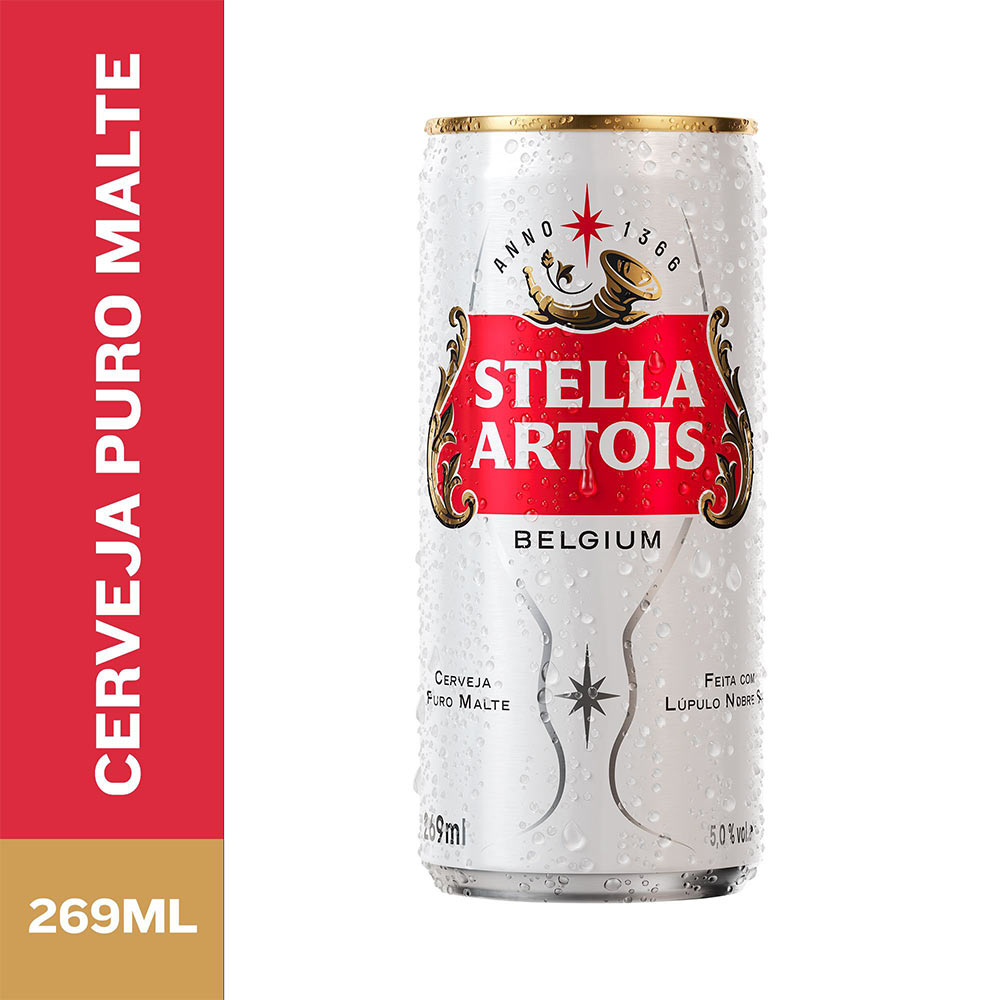 Cerveja Stella Artois Puro Malte 269ml Lata | Tenda Atacado