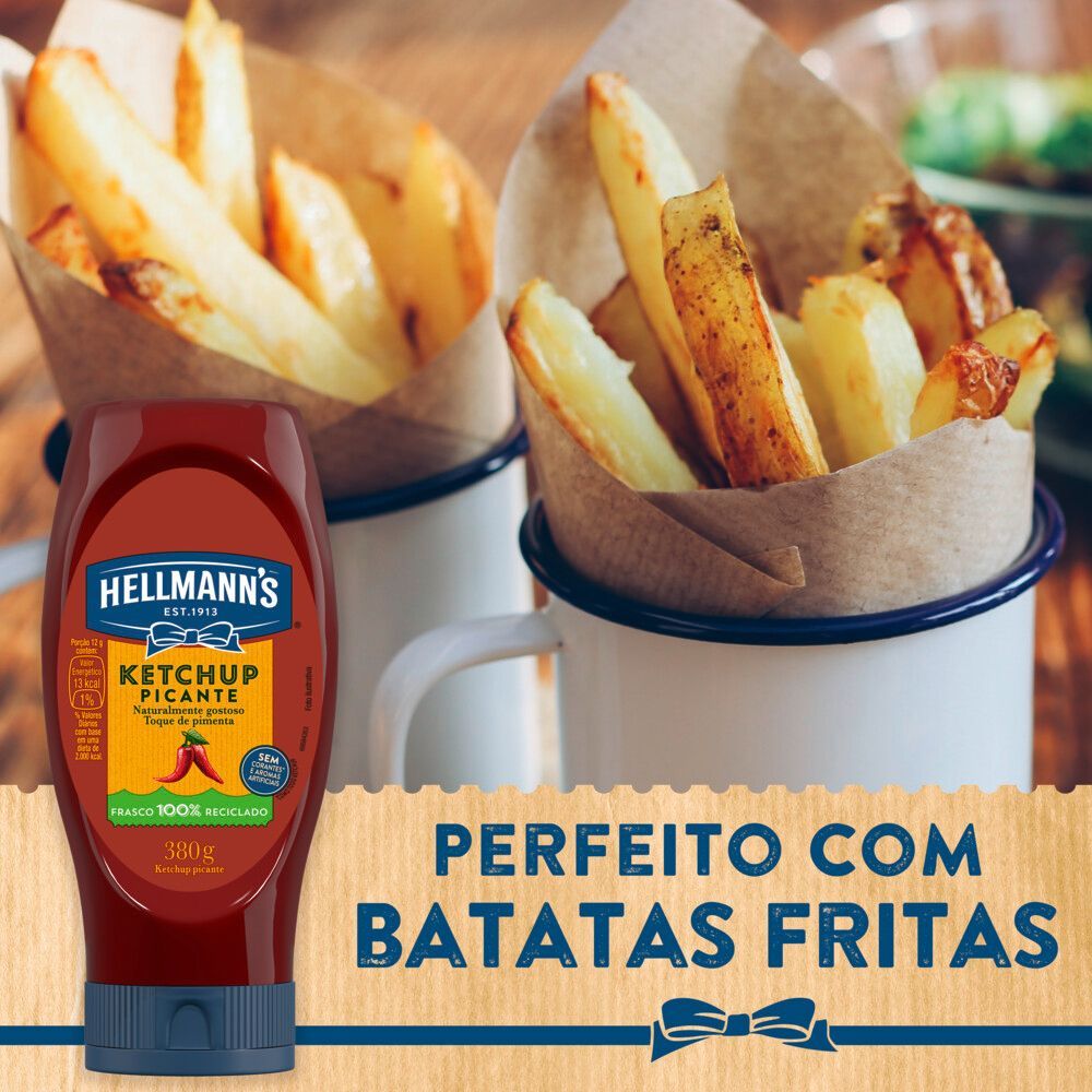 Ketchup Picante Hellmanns Squeeze 380g | Tenda Atacado